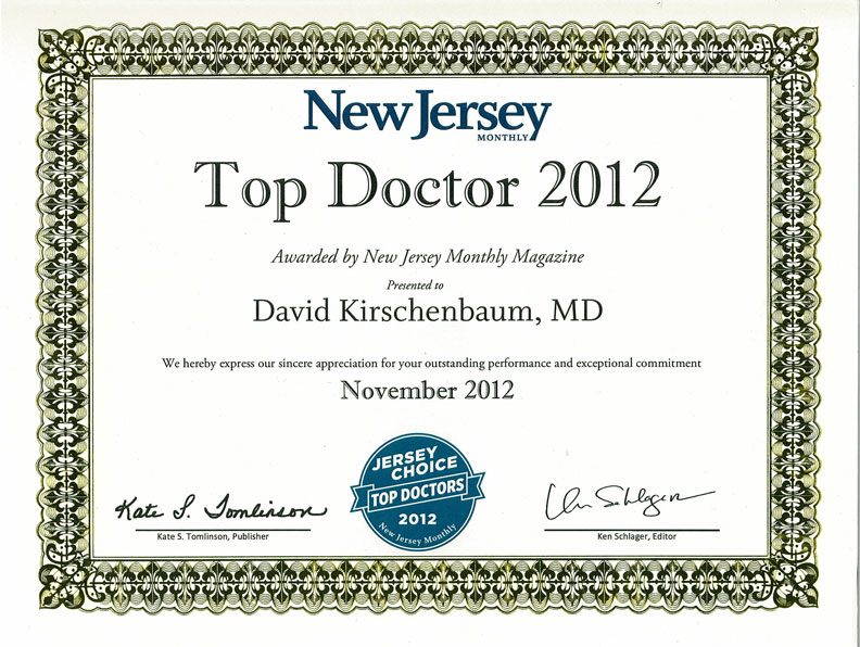 1763656980 DK Top Doc 2012 1 David Kirschenbaum, MD